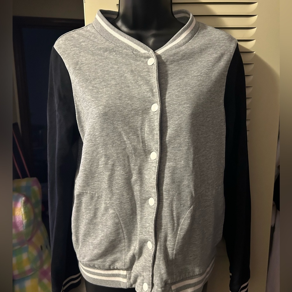 Old navy button up letterman jacket